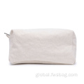 Drawstring Makeup Bag Thick White Toiletry Storage Cotton Canvas Wash Bag Supplier